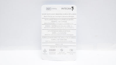 Integra DHRSS5 Disposable Head Ring Screw, Short (x) - Pack of 2